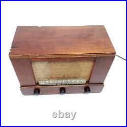 Rare Vintage Tube Radio Coronado AM Tabletop Wood 43-8685 6 Tubes MCM