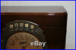 Rare Vintage Zenith Wooden Tube Table Radio Model 6 B 321 Working