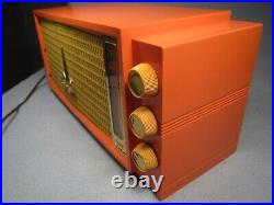 Rare Vtg. Working Flaming Pink 1957 Silvertone Model 7012 Vacuum Tube AM Radio