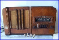Rare Working Vintage All-Original Farnsworth BT-56 AM Tube Radio WithManual Works