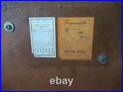 Rare Working Vintage All-Original Farnsworth BT-56 AM Tube Radio WithManual Works