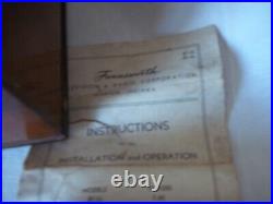 Rare Working Vintage All-Original Farnsworth BT-56 AM Tube Radio WithManual Works