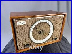 Rare Working Vintage MCM Zenith Model S-49617 AM/FM Tube Radio 1950s 1960s