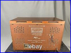 Rare Working Vintage MCM Zenith Model S-49617 AM/FM Tube Radio 1950s 1960s