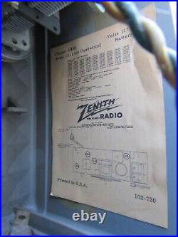 Rare Zenith radio VINTAGE PORTABLE H401G tube NICE & THE ONLY ONE LISTED