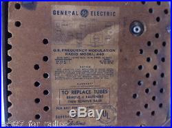Remarkable Vintage GE Atomic 440 AM/FM Bakelite Tube tradio-RESTORED
