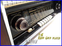 Restored Blaupunkt Riviera Germany Tube Vintage Radio AM/FM 24K Gold plated