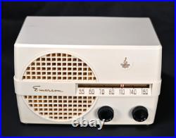 Restored Emerson Atomic Age mid 1950's vintage tube radio plascon old antique