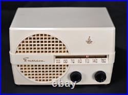 Restored Emerson Atomic Age mid 1950's vintage tube radio plascon old antique Restored Emerson Atomic Age mid 1950's vintage tube radio plascon old antique