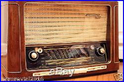 Restored! GRUNDIG 4040W GIANT Vintage Tube Radio with EL12 Amp 1950s TOP