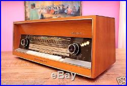 Restored! GRUNDIG 5299 Stereo Vintage Tube Radio Control Unit Elm Wood 11x Lamps