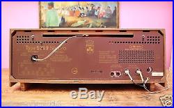 Restored! GRUNDIG 5299 Stereo Vintage Tube Radio Control Unit Elm Wood 11x Lamps