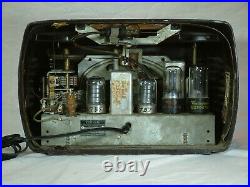 Restored Philco Hippo/Smile vintage 1948 tube radio model 75 bakelite