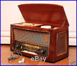 Restored + Revised! Tefifon T573 German Vintage Tube Radio + Tefi Player 1950s