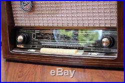 Restored! SABA WILDBAD 7 3D Vintage German Tube Radio Tuner Receiver Excellent