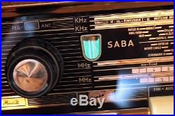 Restored! SABA WILDBAD 7 3D Vintage German Tube Radio Tuner Receiver Excellent