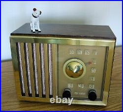 Restored Vintage RCA 75x15 Tiger Swirl Bakelite AM Table Radio from 1948