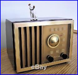 Restored Vintage RCA AM Broadcast Table Radio from 1948 Large Illuminated Dial