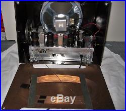 Restored Vintage RCA Bakelite Table Radio from 1950 record player compatible