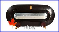 Restored Zenith Racetrack Atomic age 1950's H511 vintage tube radio old, antique