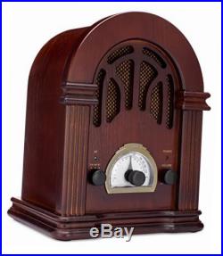 Retro am/fm radio with bluetooth classic wooden vintage retro style speaker