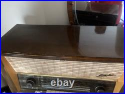SABA Meersburg Vintage Tabletop Tube Radio, Shortwave, Wood Cabinet