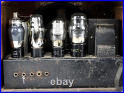 SHARP Vacuum Tube Radio Receiver Antique Analog Power On Only Untested Vintage SHARP Vacuum Tube Radio Receiver Antique Analog Power On Only Untested Vintage