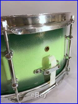 SLINGERLAND 5.5x15 Snare Drum Radio King Shell 40s Vtg Tube Lugs Duco COB Rims