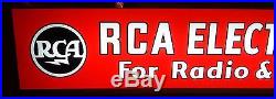 SUPER Vintage RCA Radio Television Tube Lighted Display Sign Store Fixture 1950
