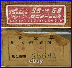 Sanyo vacuum tube radio SS-56 Showa retro vintage working product from Japan