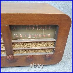 Scieberling Tube Radio AM Shortwave Vintage Wood Cabinet RARE Works