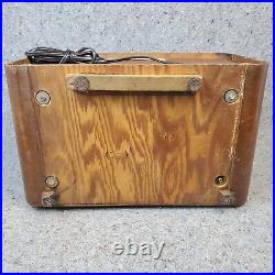 Scieberling Tube Radio AM Shortwave Vintage Wood Cabinet RARE Works