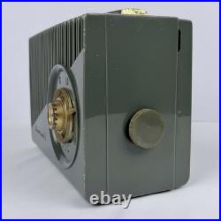 Sentinel 1U-345P Portable Tube Radio 1952 AM Works Sage Green Mid Century