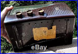 Serviced Near MINT Antique Vintage ZENITH R721 Bakelite Tube Radio Works