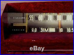 Shiny Vintage Oxblood Red Bakelite RCA Victor 66x8 Catalin Tube Radio Tuna Boat