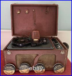 Silvertone Model 70 Wire Recorder Works with Mic Four Rolls Wire Music Vintage