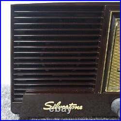 Silvertone Tube Radio 3004 AM Bakelite Tabletop Sears Vintage 1950's Working