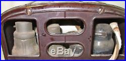 Small Vtg Art Deco Emerson Tube Radio Brown Bakelite Tombstone Cabinet c 1923
