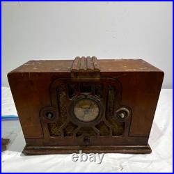 Sparton Model 504 Vintage Tube Radio Wooden Wood Tabletop Cabinet (R2)