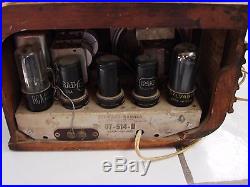 Stewart Warner 07-514-H Serial # Small Desktop Vintage Wood Radio parts/ Repair