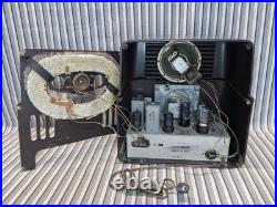 Stewart-Warner 206FA Bakelite Tube Radio 1940s Vintage Powers On Collectible