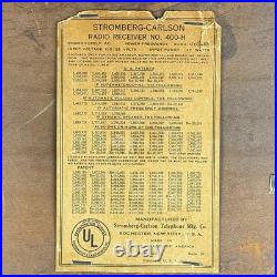 Stromberg Carlson 301-07 Vintage Tube Radio 1939 Wood Table Radio Works