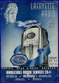 Super Rare Vintage 1937 Lafayette Radio Catalog Tubes Amps Mics & More