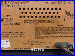 Sylvania 519 Tube Radio Working Vintage Mid Century Decor