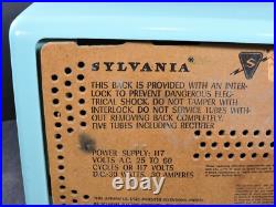 Sylvania 519 Tube Radio Working Vintage Mid Century Decor