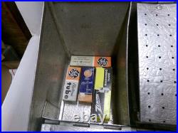 Sylvania Radio Tube Repairman Caddy Case Repair Box With Tubes Vintage
