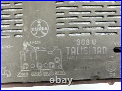 TESLA Talisman VINTAGE Tube Radio 308U WORKIN Czechoslovakia streamline bakelite