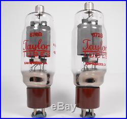 Taylor Tubes 572B Vintage Vacuum Tube Pair for Ham Radio Amp Final (Test 112%)