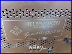 Telefunken Gavotte 5353W Hi-FI Vintage Tube Radio VTG West Germany Working 1950s