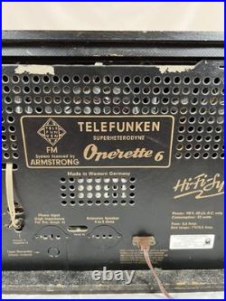 Telefunken Operette 6 Tube Radio Vintage Superheterodyne Hi-fi-system